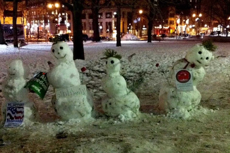 Protesting Snowmen
